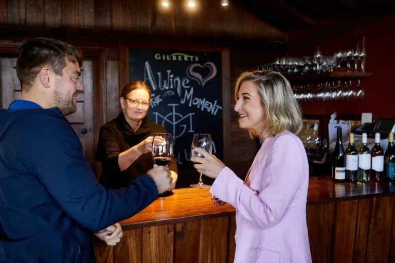 at gilberts wines tasting at cellar door with bev gilbert