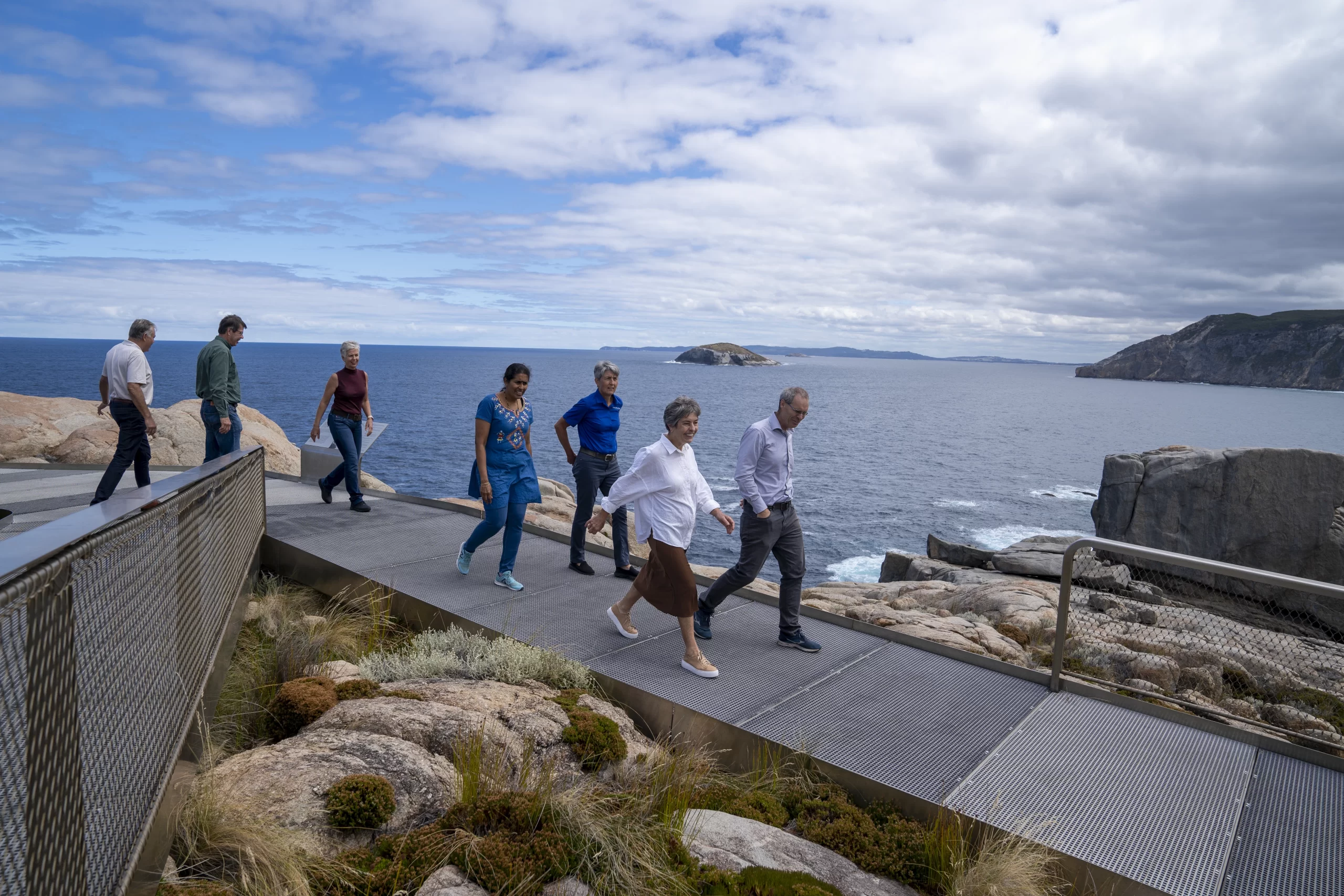 114 tour group on pathway to natural bridge torndirrup national park gnw albanytours baseimagery albany western australia