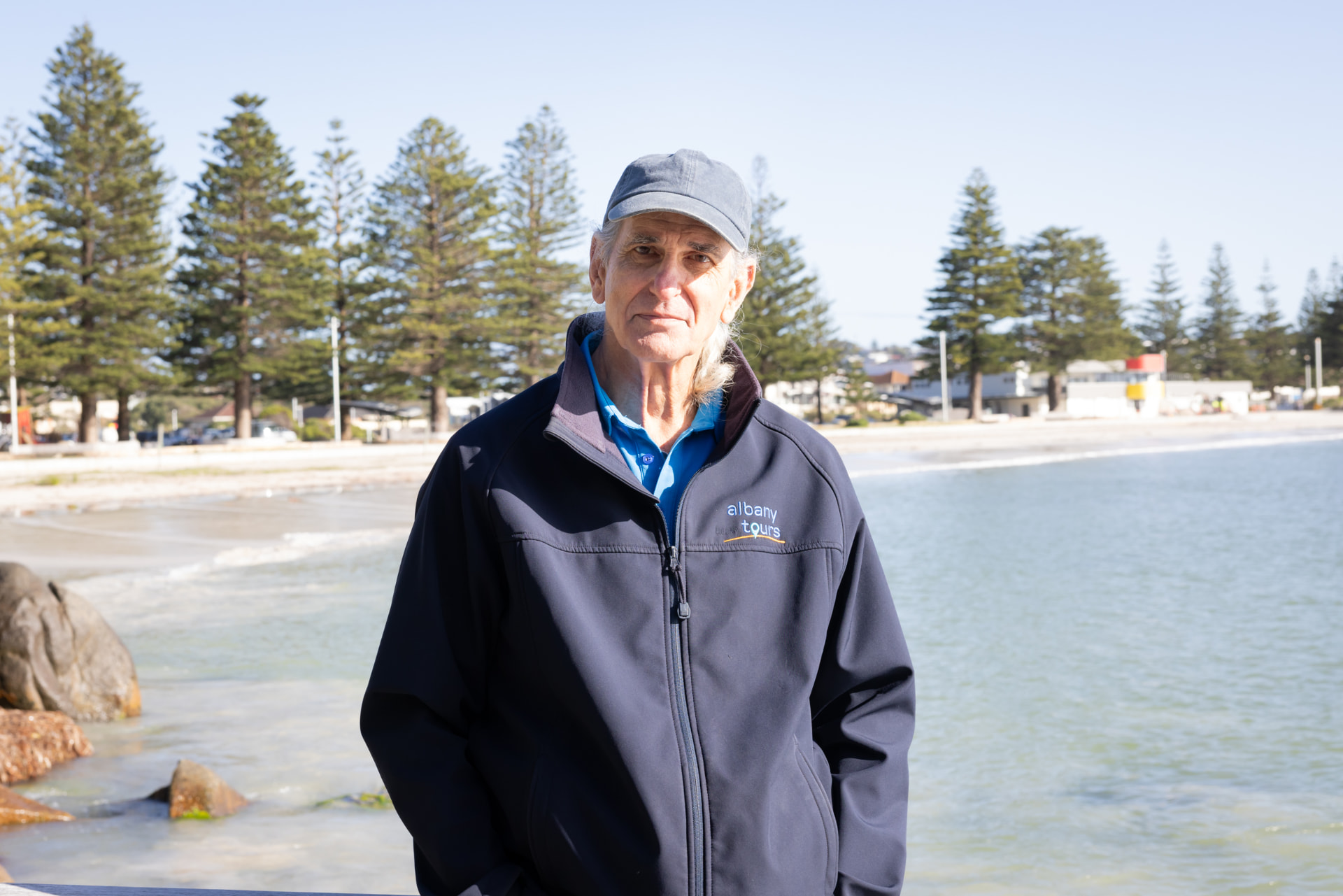 Albany Tours guide Tim Newbold on Albany's foreshore