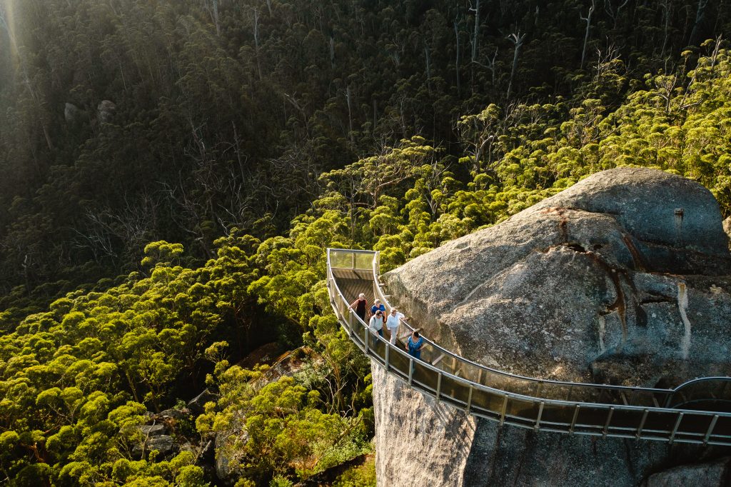 0035 aerial view of granite skywalk platform porongurups gsp albanytours baseimagery albany western australia