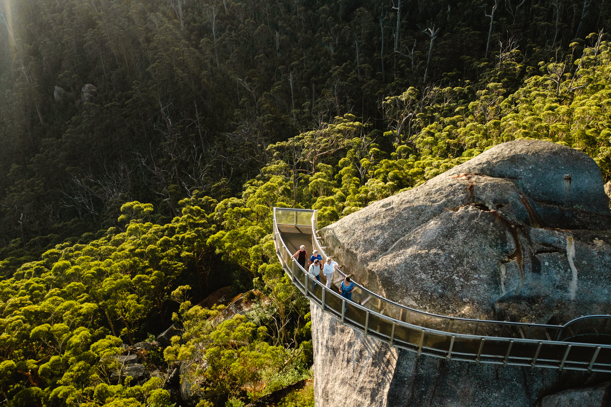0035 aerial view of granite skywalk platform porongurups gsp albanytours baseimagery albany western australia